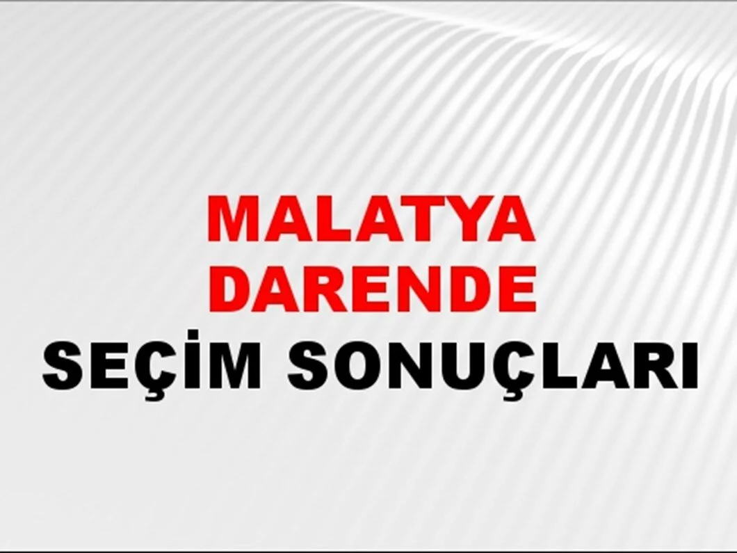 Malatya Darende Yerel Seçim Sonuçları! 31 Mart 2024 Malatya Darende Belediye Başkanlığı Seçim Sonuçları! Malatya Darende'de kim kazandı, hangi parti?