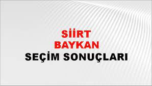 Siirt Baykan Yerel Seçim Sonuçları! 31 Mart 2024 Siirt Baykan Belediye Başkanlığı Seçim Sonuçları! Siirt Baykan'da kim kazandı, hangi parti?