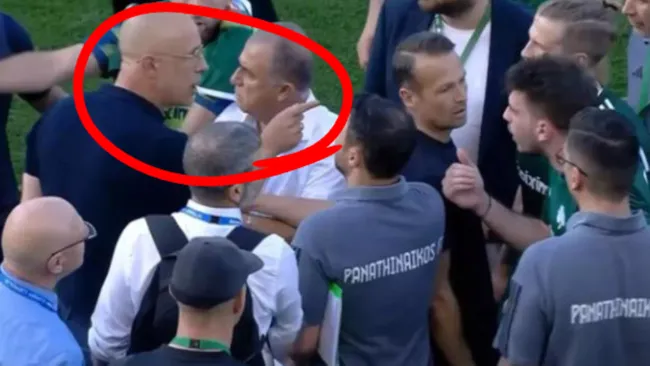 Fatih Terim'in Panathinaikos maçında olay çıktı!